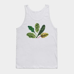 Go Green - Leafy greens pattern Tank Top